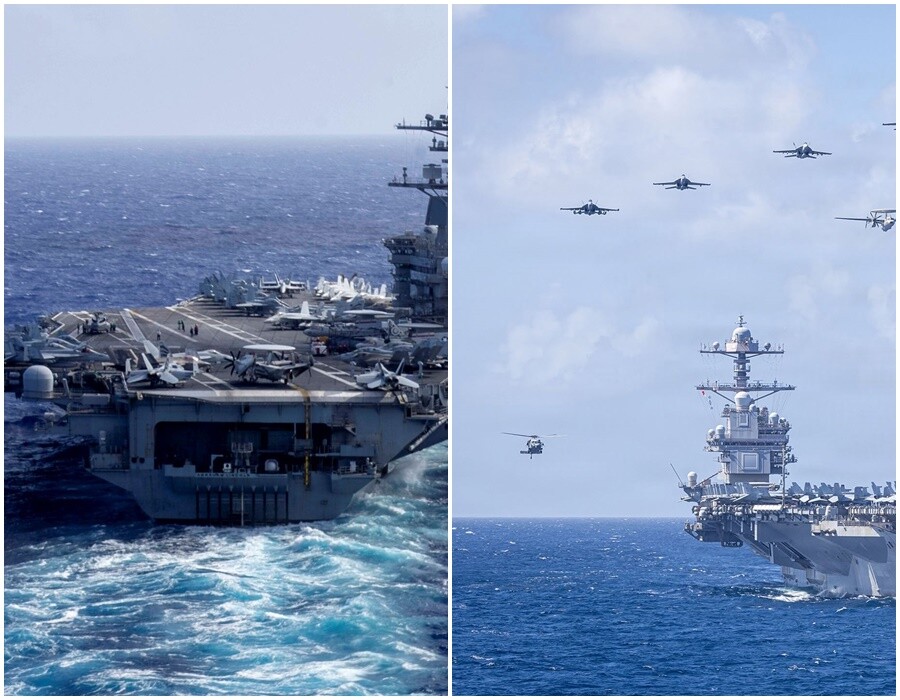 항공모함 포드, 오만 해역에 진입...이란 공격위해 미 해군 전력 3분의 1 집결 '핵시설'공습 임박