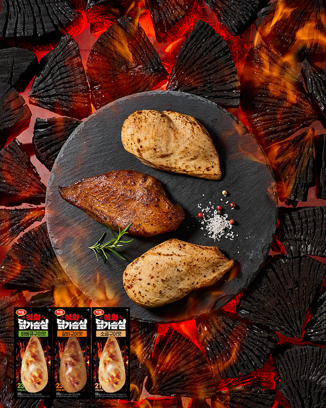하림, 신제품 ‘직화 닭가슴살’ 3종...